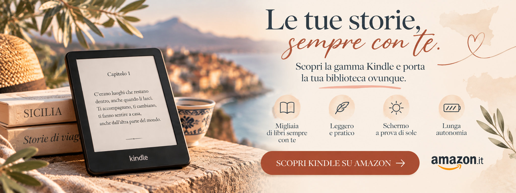 Le tue storie, sempre con te. Scopri la gamma Kindle su Amazon.